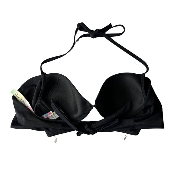 SunDazed Simone HLT Bikini Swim Suit Top Womens 34DD Black Padded New - Picture 2 of 8